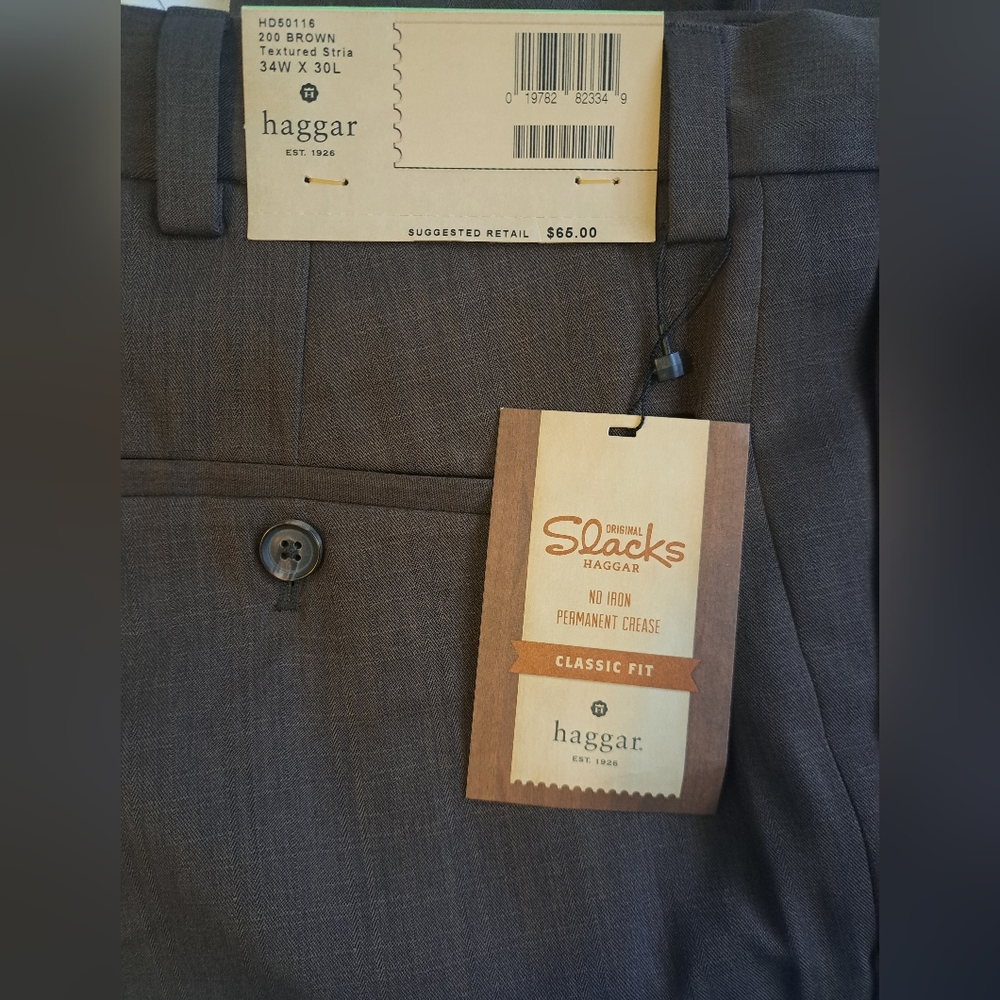 Haggar Brown Slacks size 34x30
